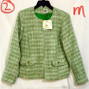 Anne Klein Green Tweed Blazer